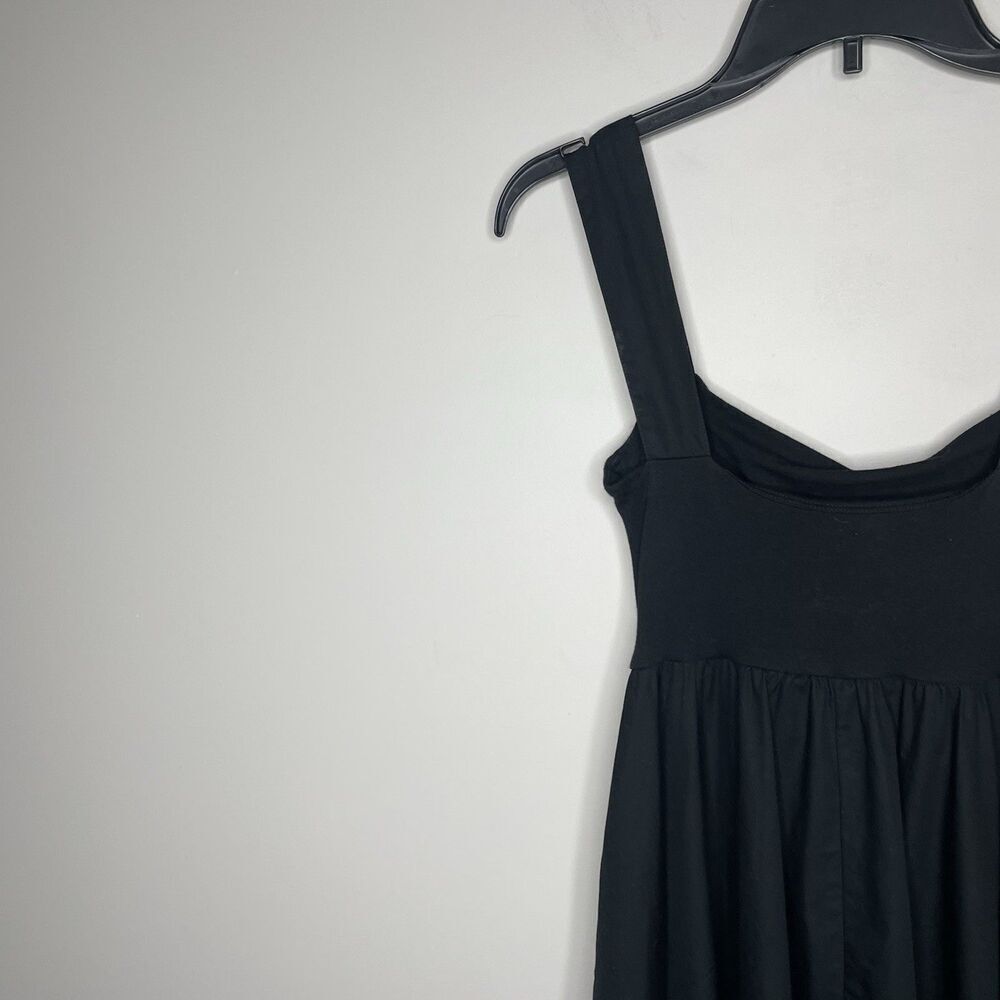 J.CREW Tank Midi Dress Women XXS Poplin Skirt NEW Black A-Line Pockets CA647 - Picture 11 of 16